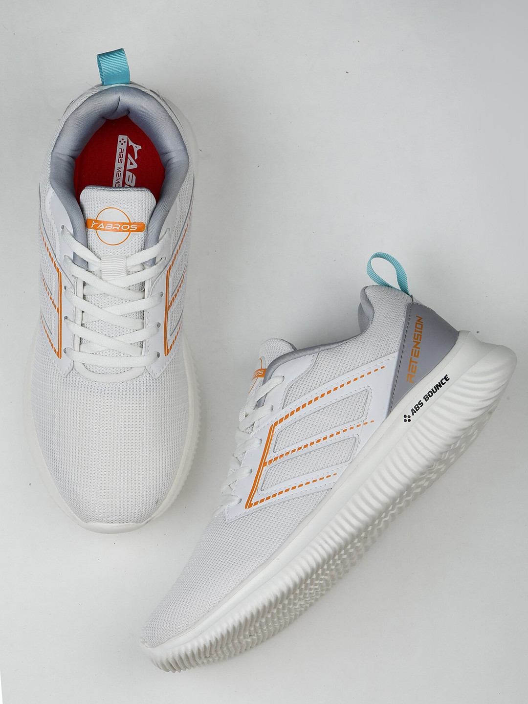 

ABROS Men Air Technology Mesh Running Shoes, White