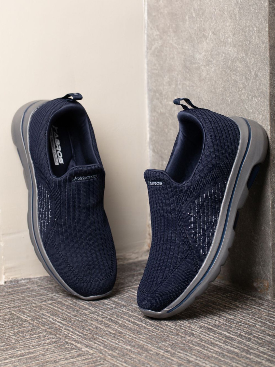 

ABROS Men Air Technology Mesh Walking Shoes, Navy blue