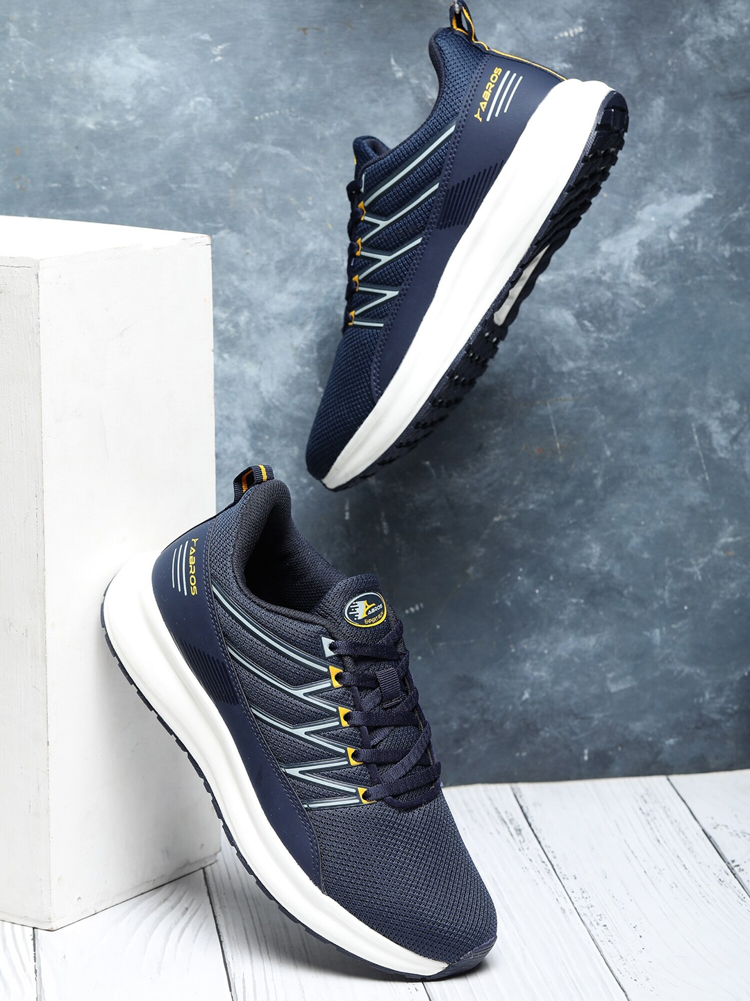 

ABROS Men Air Technology Mesh Running Shoes, Navy blue