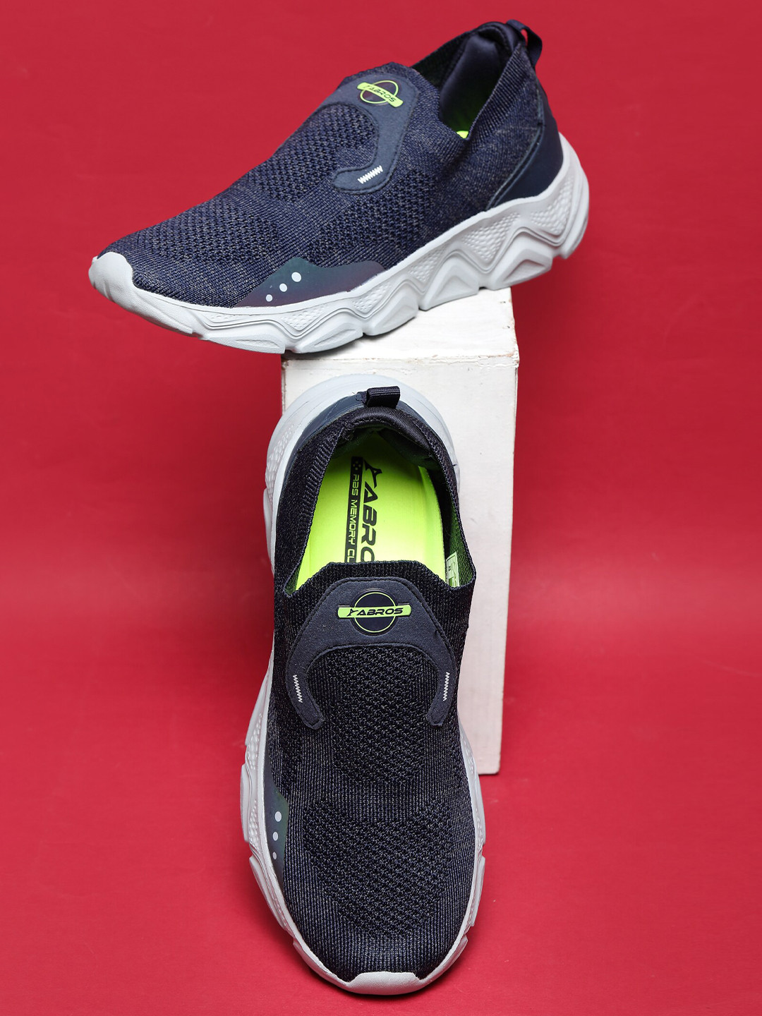 

ABROS Men Air Technology Mesh Running Shoes, Navy blue