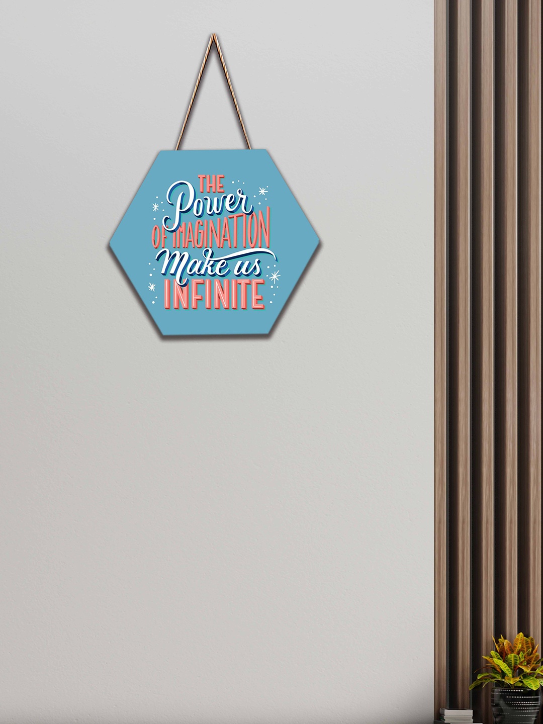 

SAF Blue & Pink Printed Wooden Wall Hanging