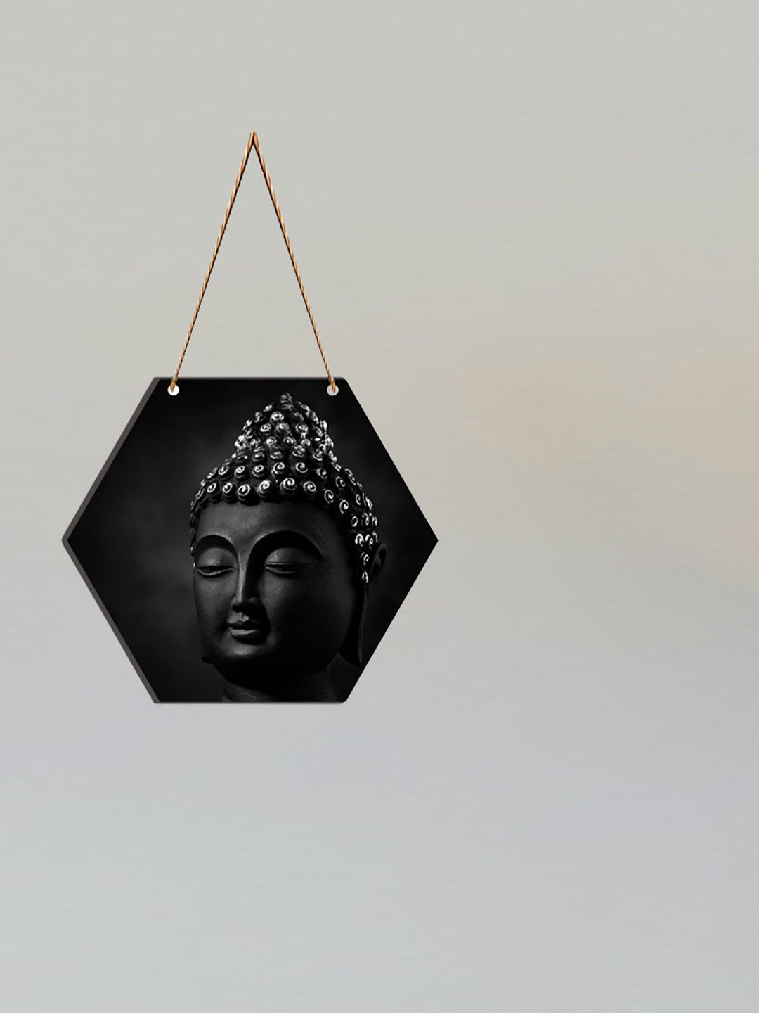 

SAF Black Lord Buddha Printed Hexagon Wall Hanging