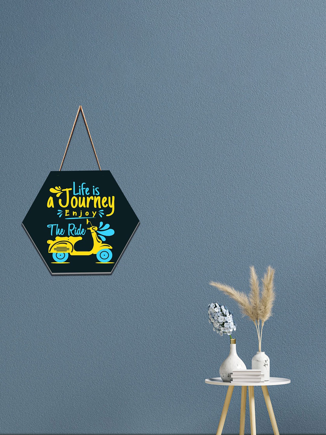 

SAF Black & Yellow Motivational Printed Wall Hanging