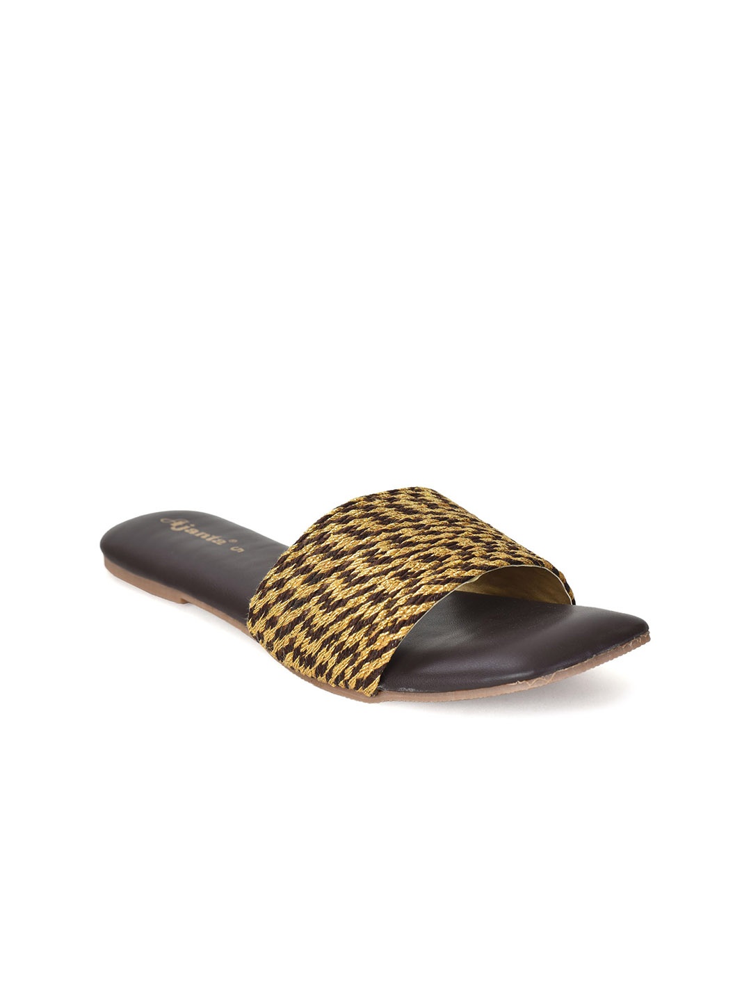 

Ajanta Embellished Open Toe Flats, Gold
