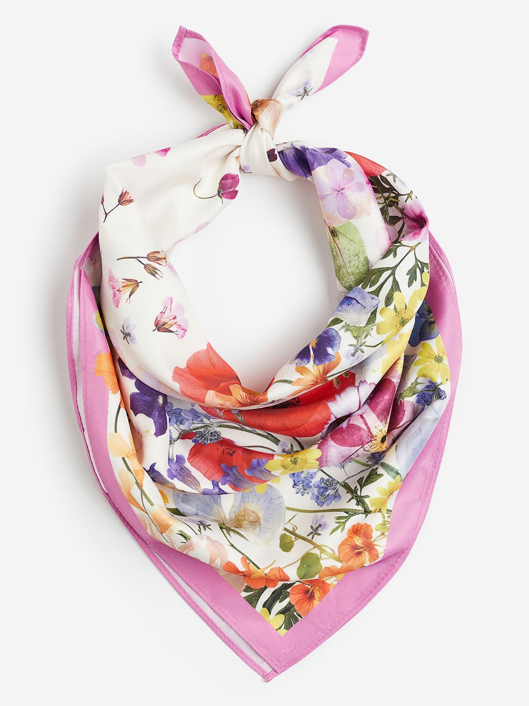 

H&M Women Satin Scarf, White