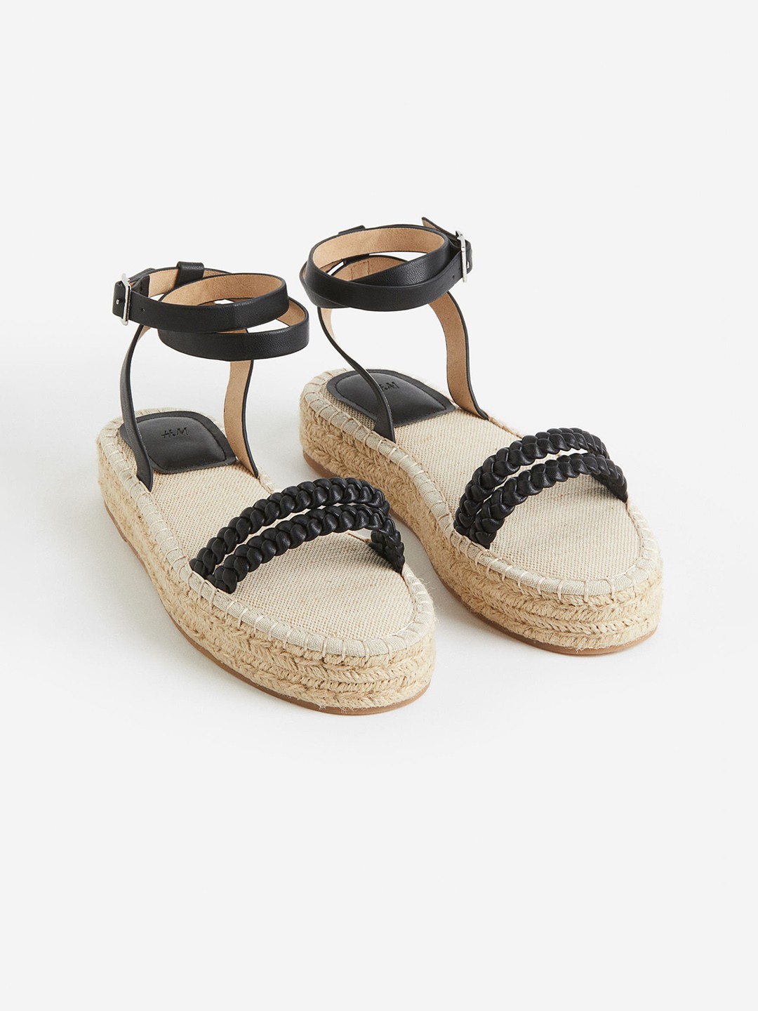 

H&M Braided-Detail Espadrilles, Black
