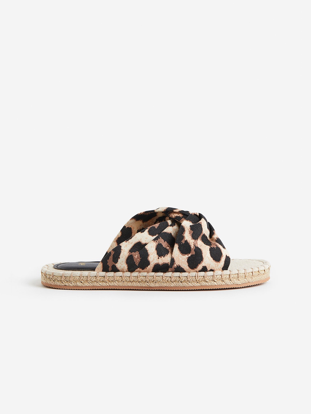 

H&M Women Knot-Detail Espadrille Slides, Beige