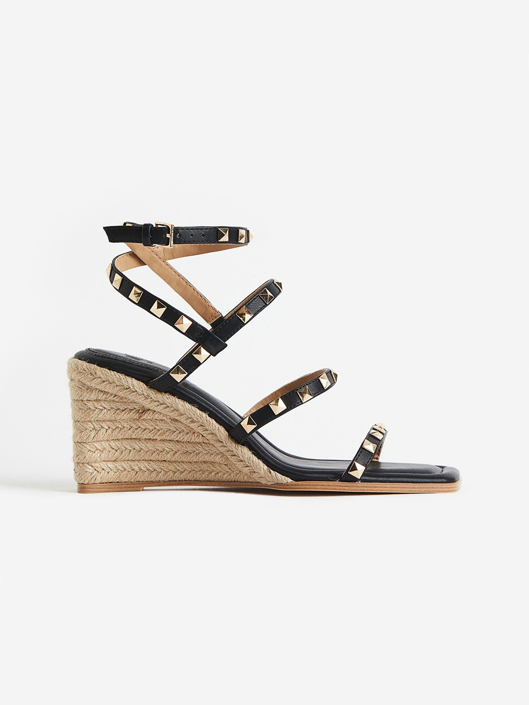 

H&M Wedge-Heeled Espadrilles, Black