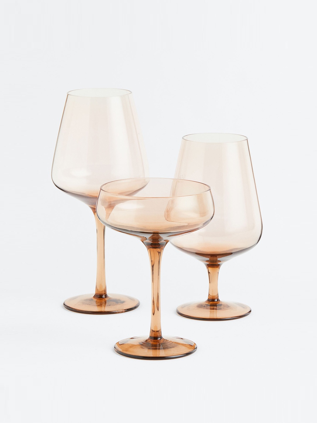 

H&M Beige Glass Champagne Coupe