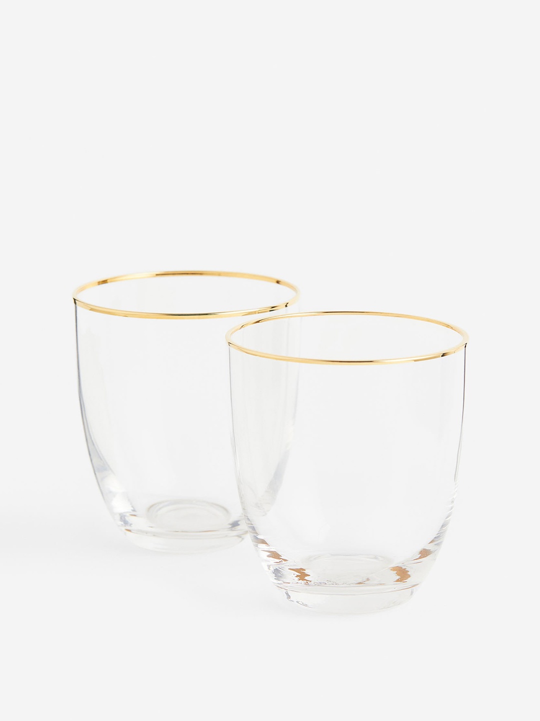 

H&M 2-Pack Gold & Transparent Tumblers