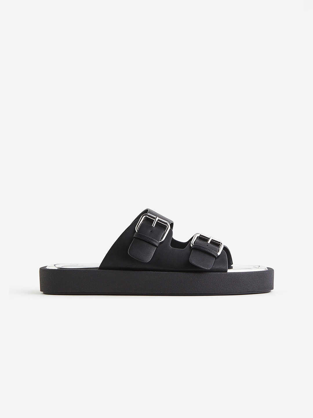

H&M Women Two-Strap Flats, Black