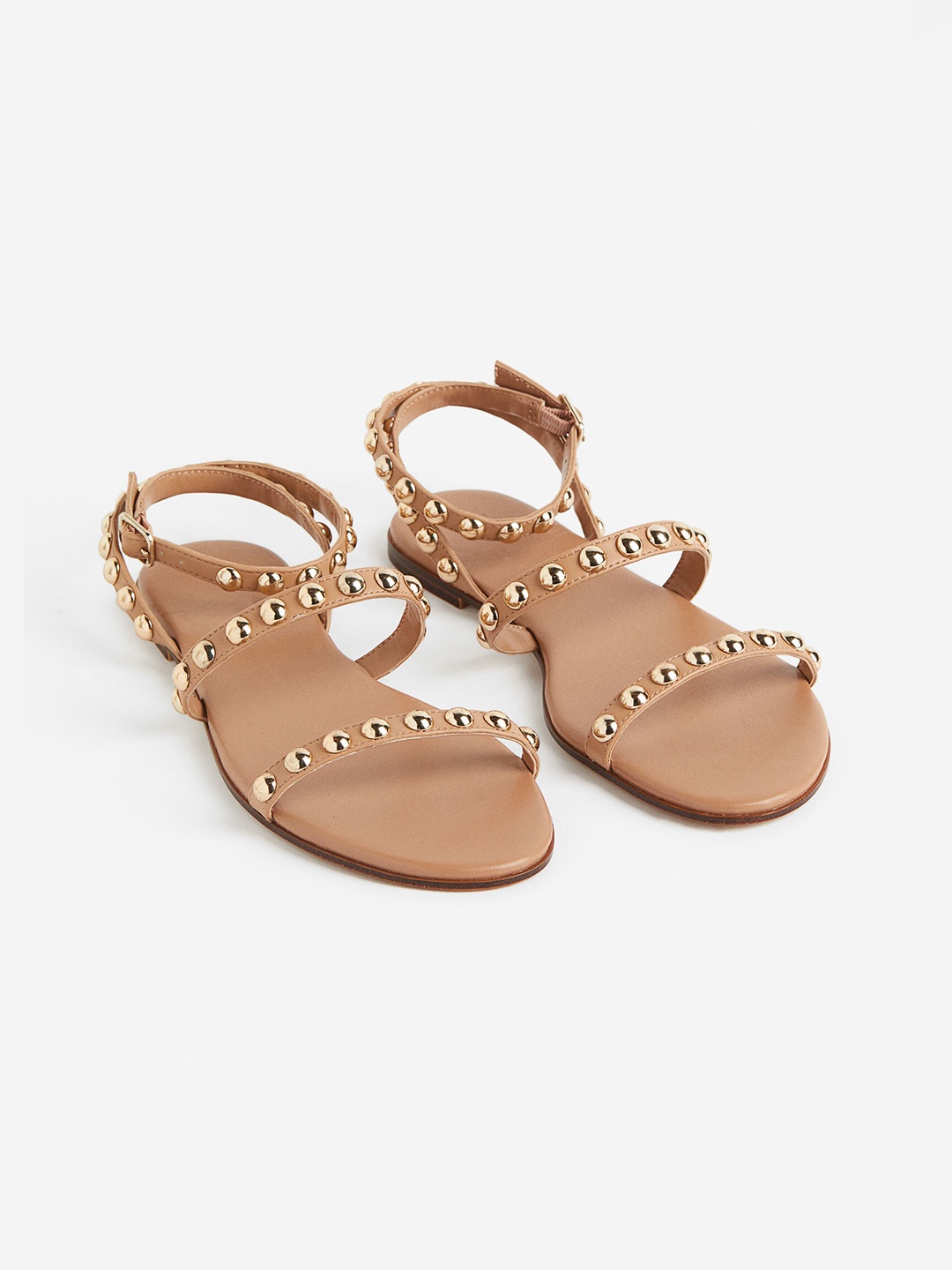 

H&M Women Studded Flats, Beige