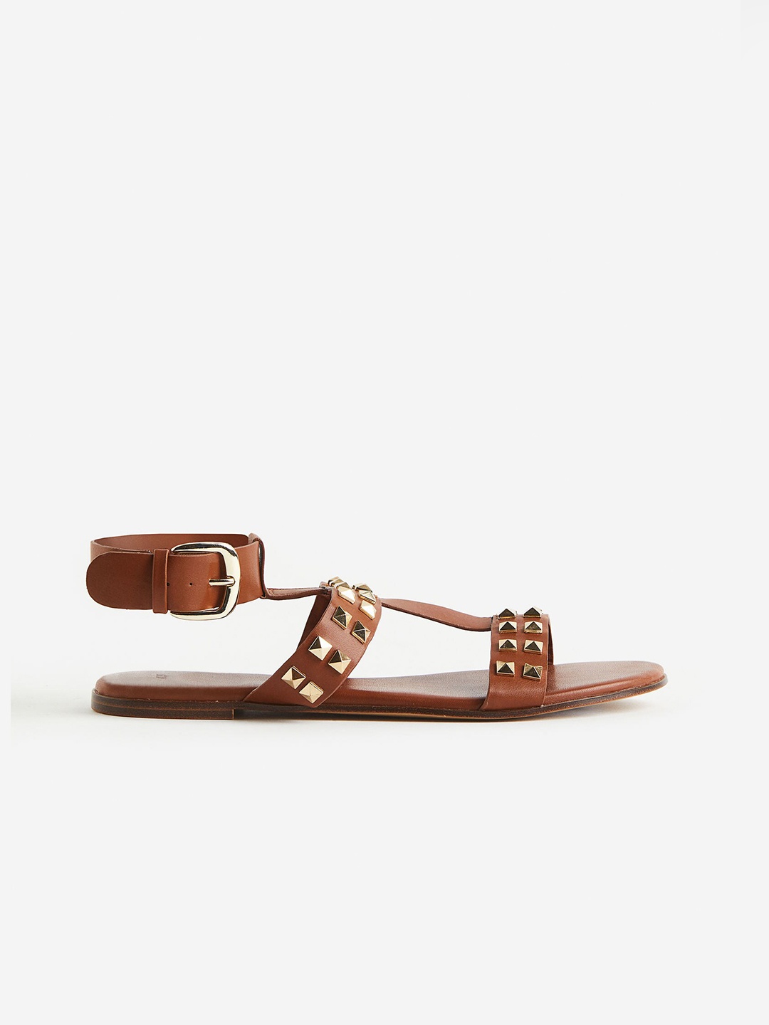 

H&M Women Studded Flats, Brown