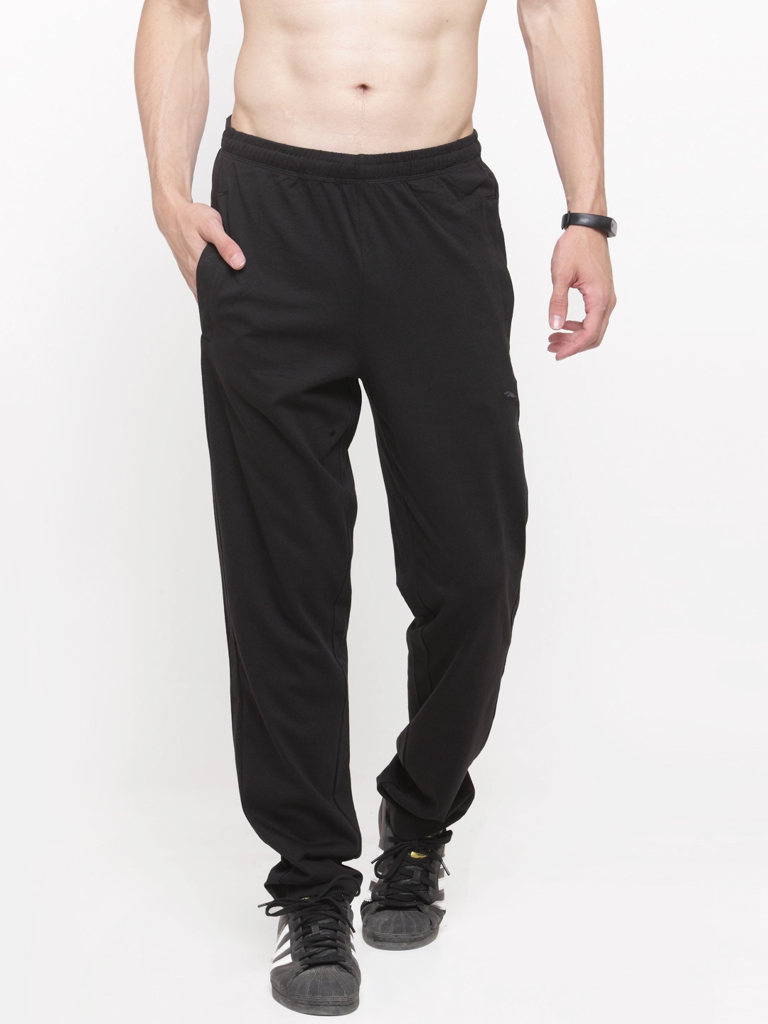 

Puma Men Black Solid Zippered Jersey Track Pants