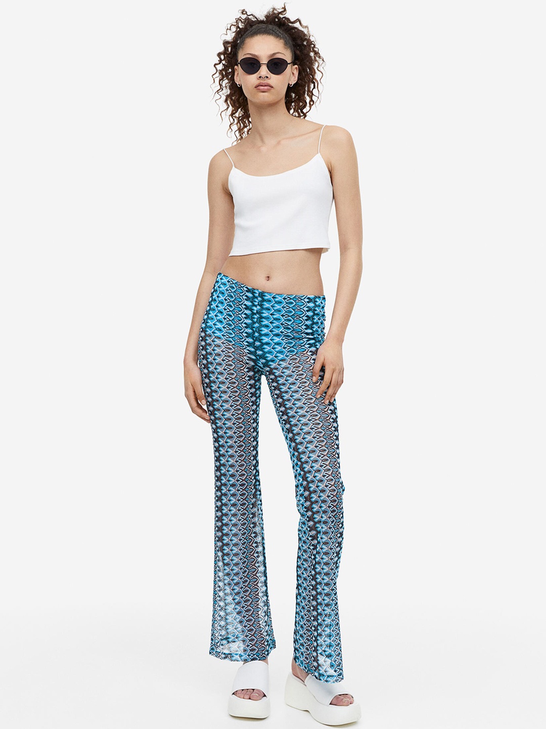 

H&M Women Flared Leggings, Blue