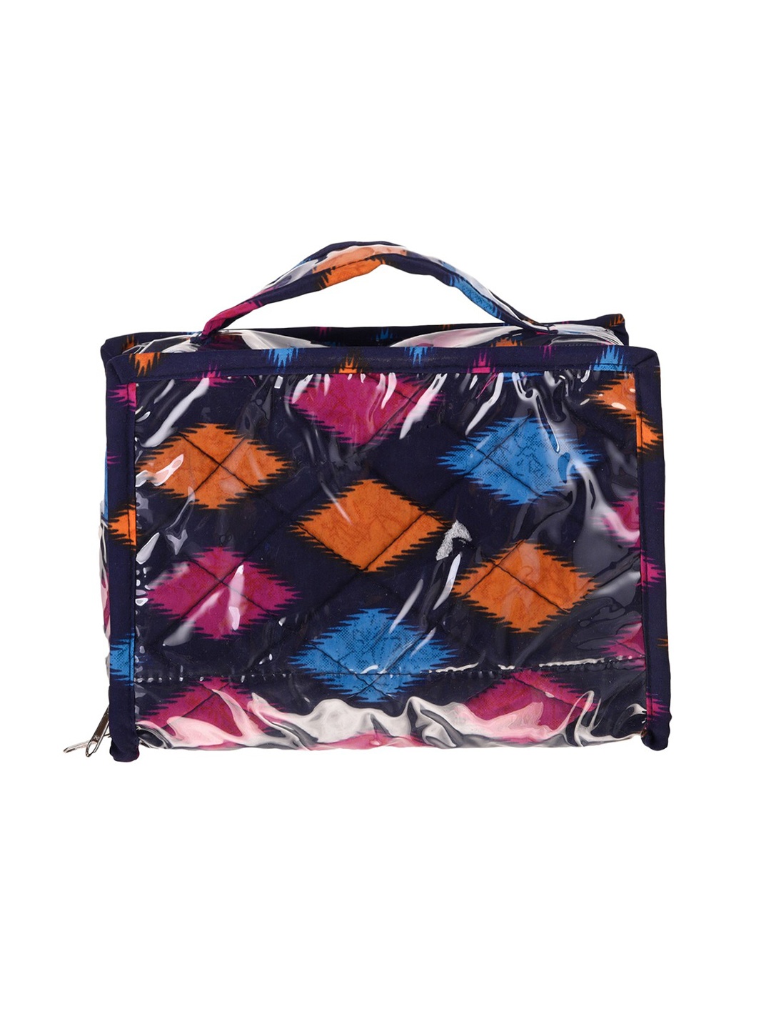 

Kuber Industries Blue & Pink Navajo Printed PVC Laminated Jewellery Organiser