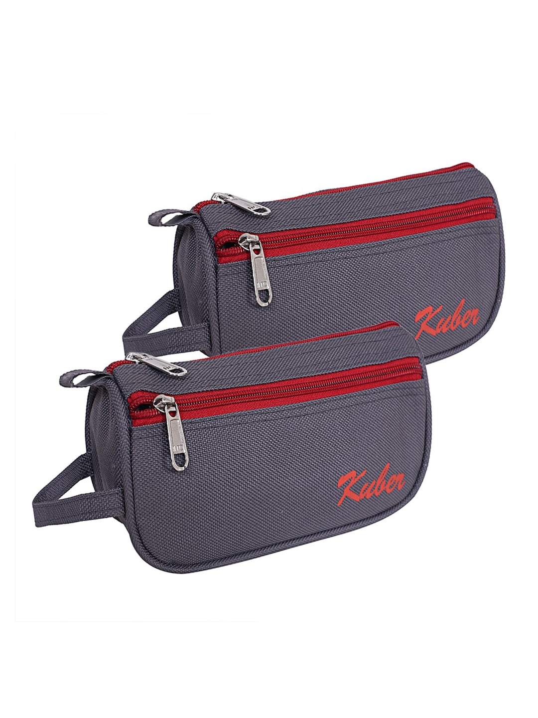 

Kuber Industries Grey & Red 2 Pieces Toiletry Organisers
