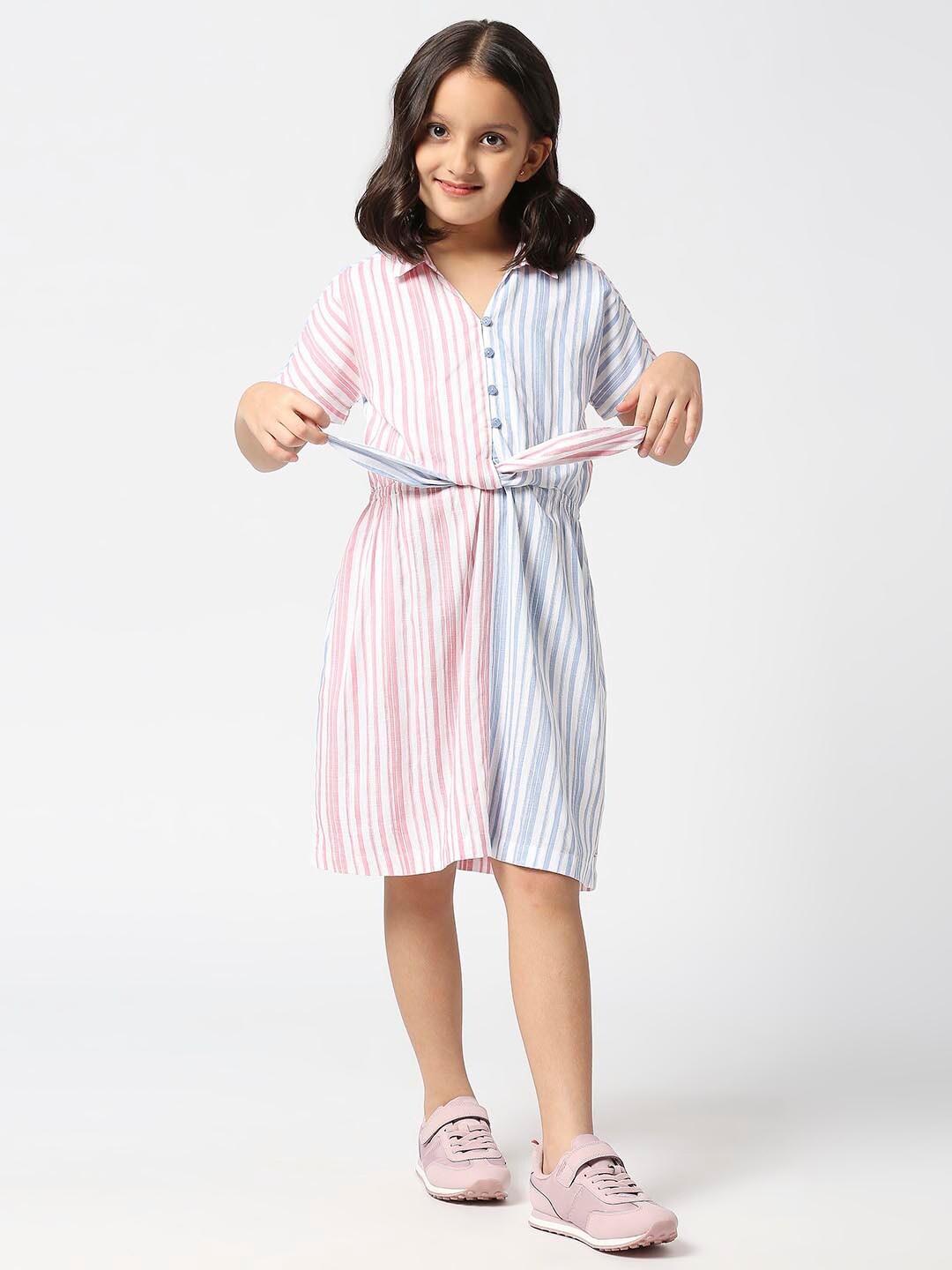 

Pepe Jeans Girls Candy Striped Shirt Dress, Red