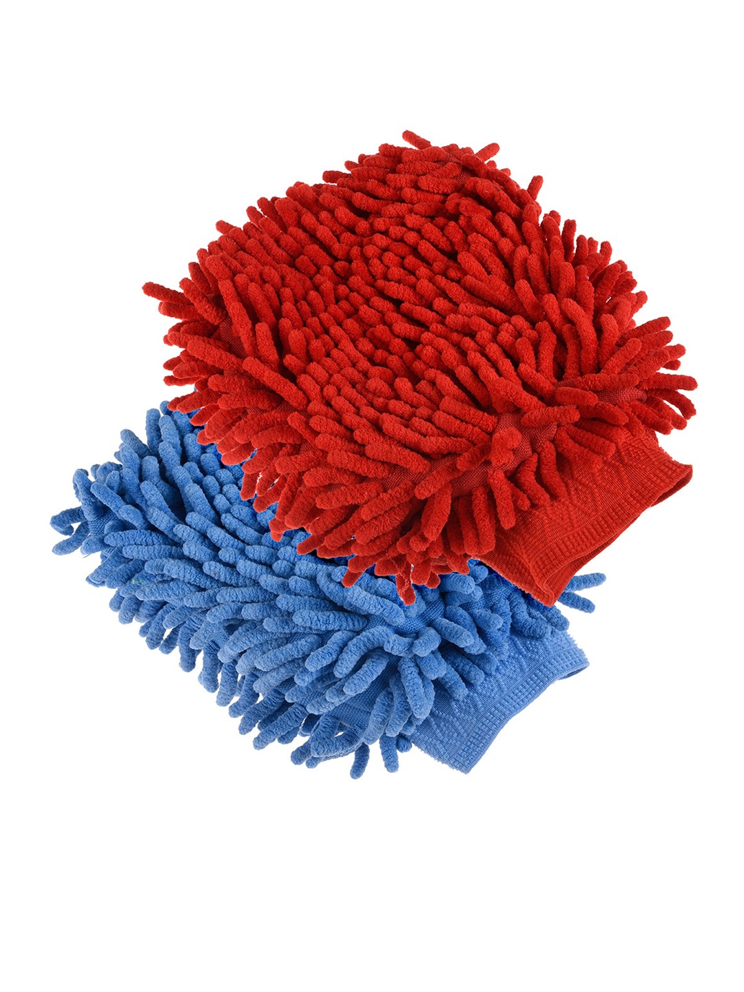 

Kuber Industries Chenille Mitts Red & Blue 2 Pieces Hand Duster