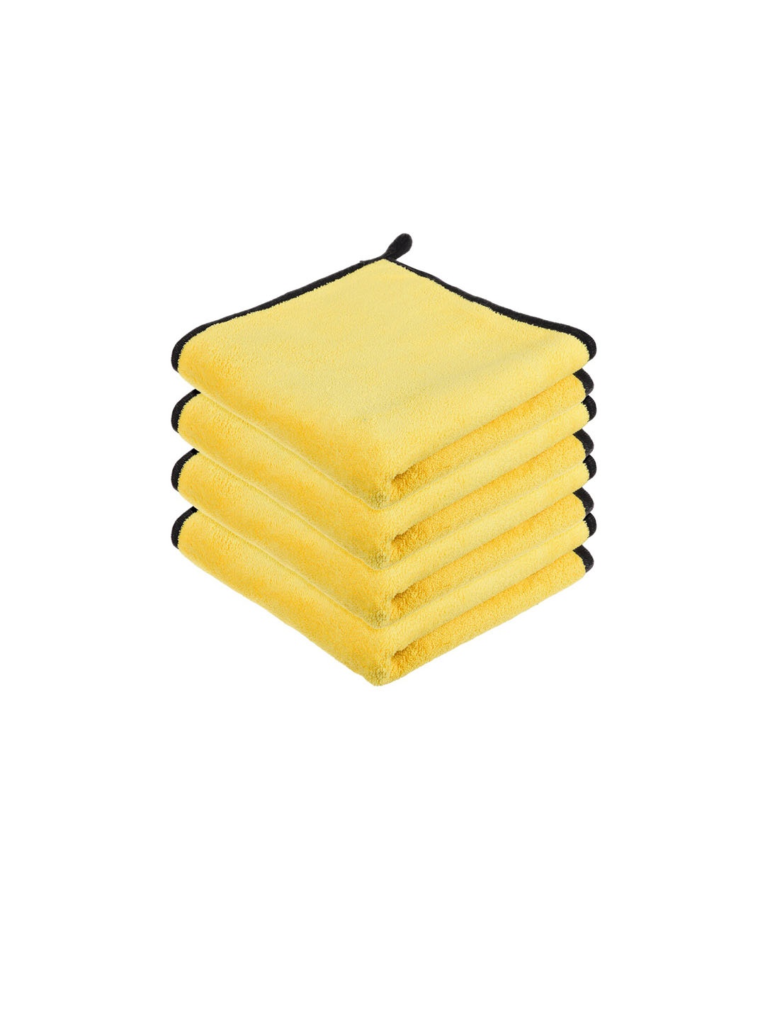 

Kuber Industries Yellow 4 Pieces Kitchen Cleaning Towels With Hanging Loop