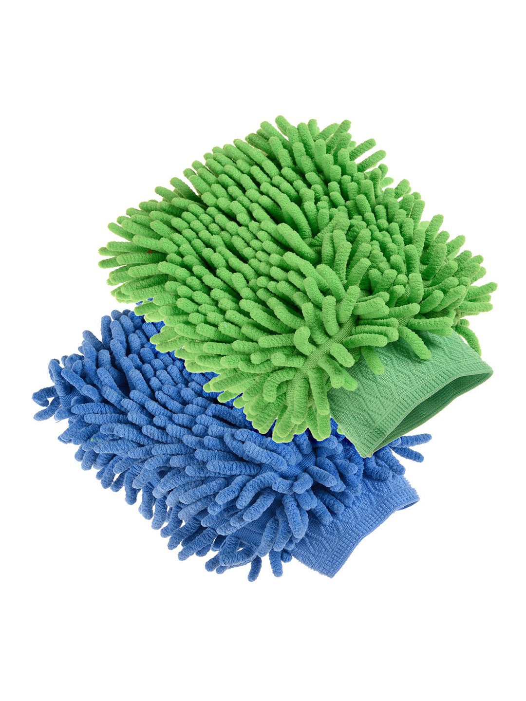 

Kuber Industries Chenille Mitts Green & Blue 2 Pieces Hand Duster