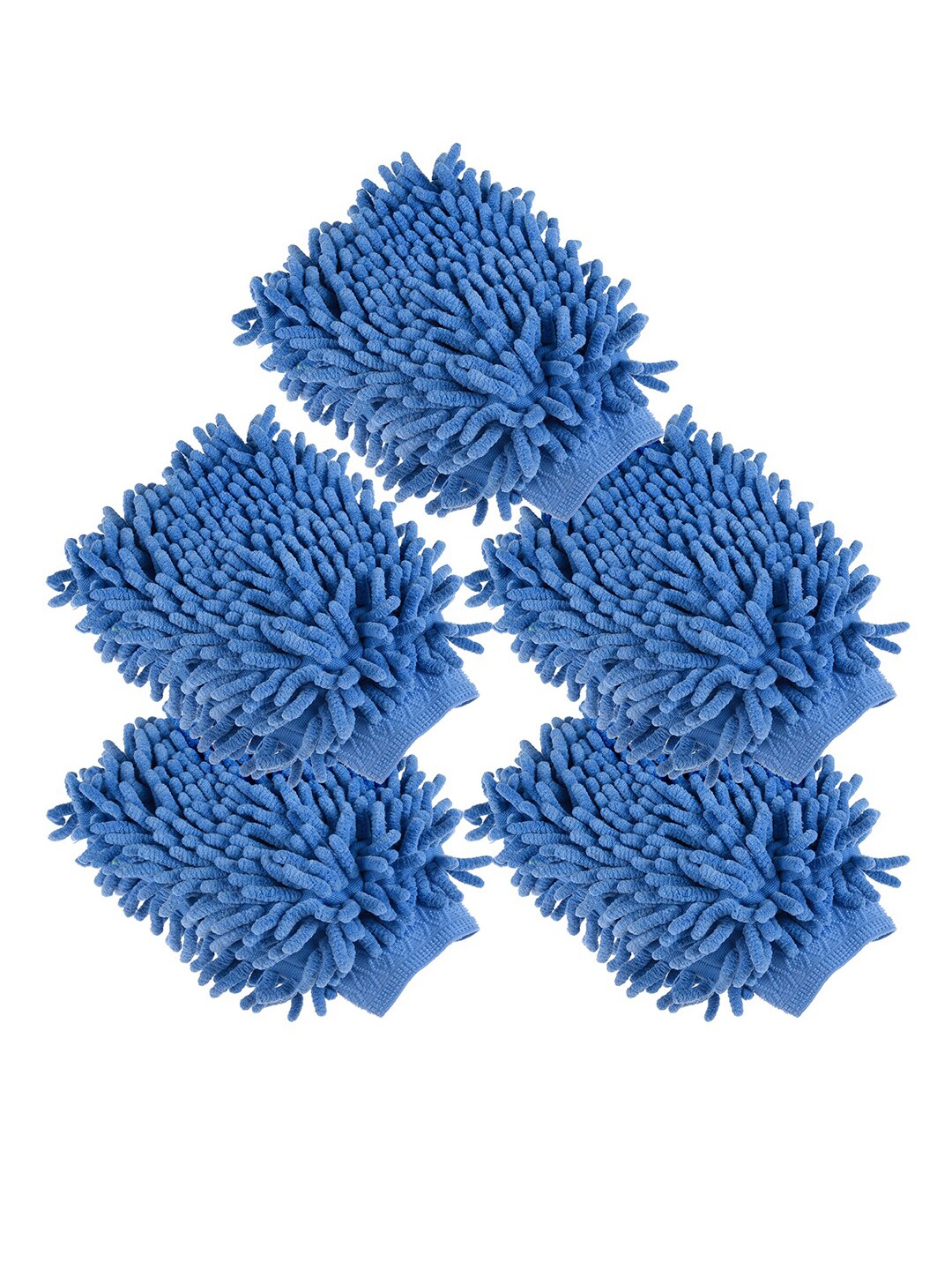 

Kuber Industries Chenille Mitts Blue 5 Pieces Hand Duster