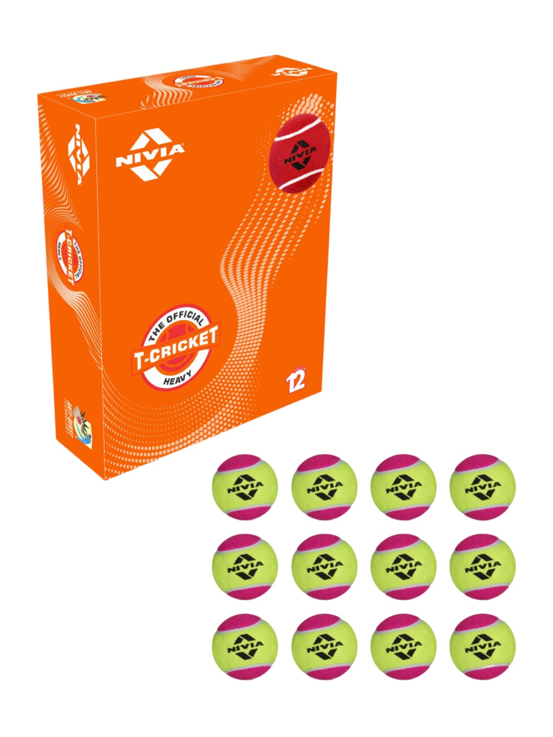 

NIVIA Set Of 12 Heavy Weight Tennis Balls, Green