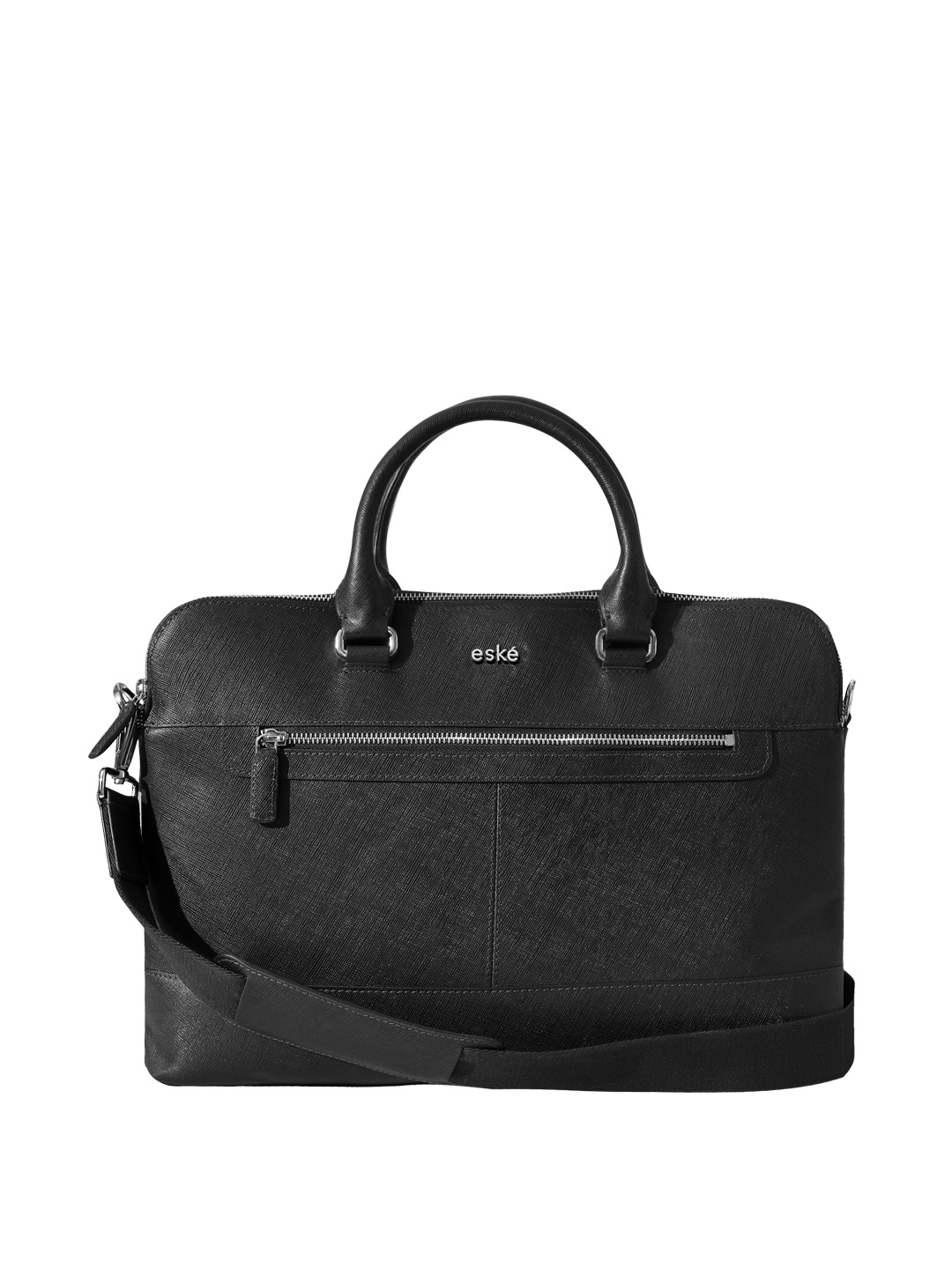 

Eske Men Leather Laptop Bag, Black