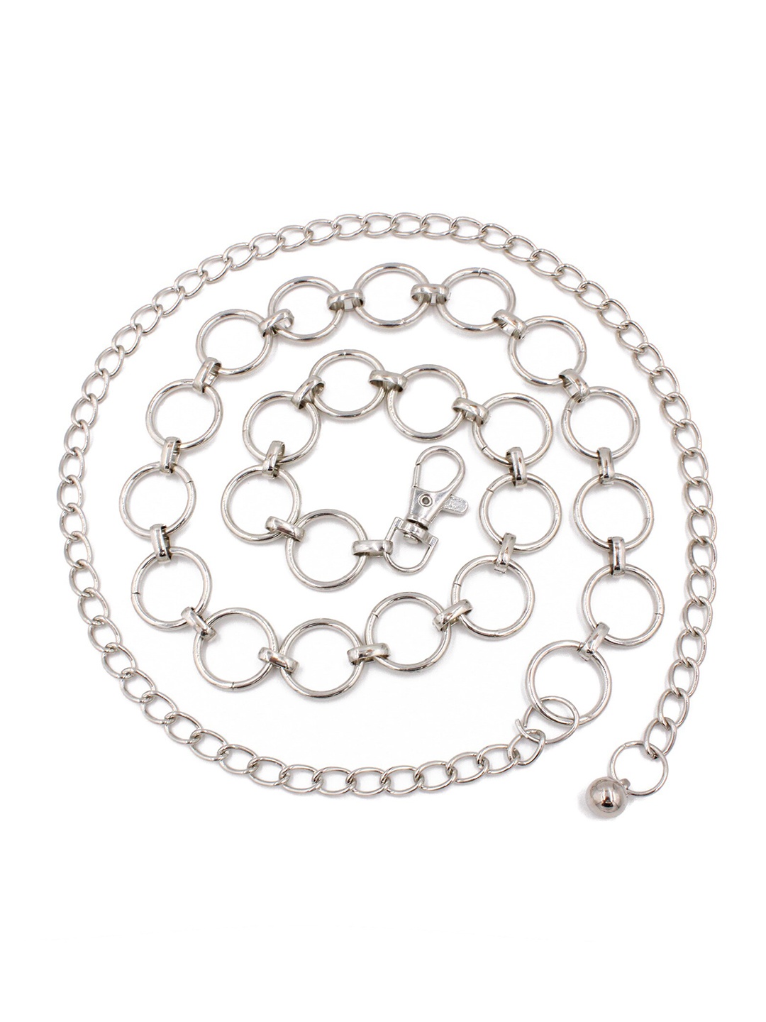 

JENNA Women SilverHoop Belt, Silver