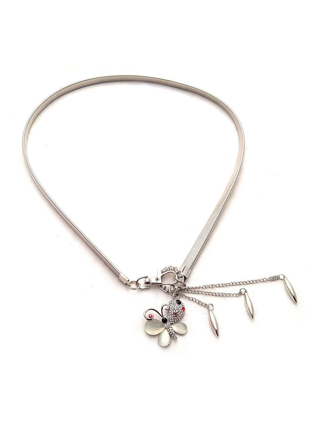 

JENNA Women ButterFly Embellished Belt, Silver