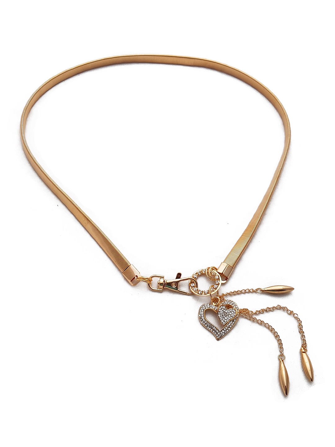 

JENNA Women CrystalHeart Belt, Gold