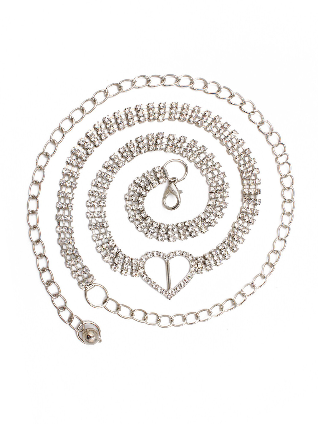 

JENNA Women Embellished Belt, Silver
