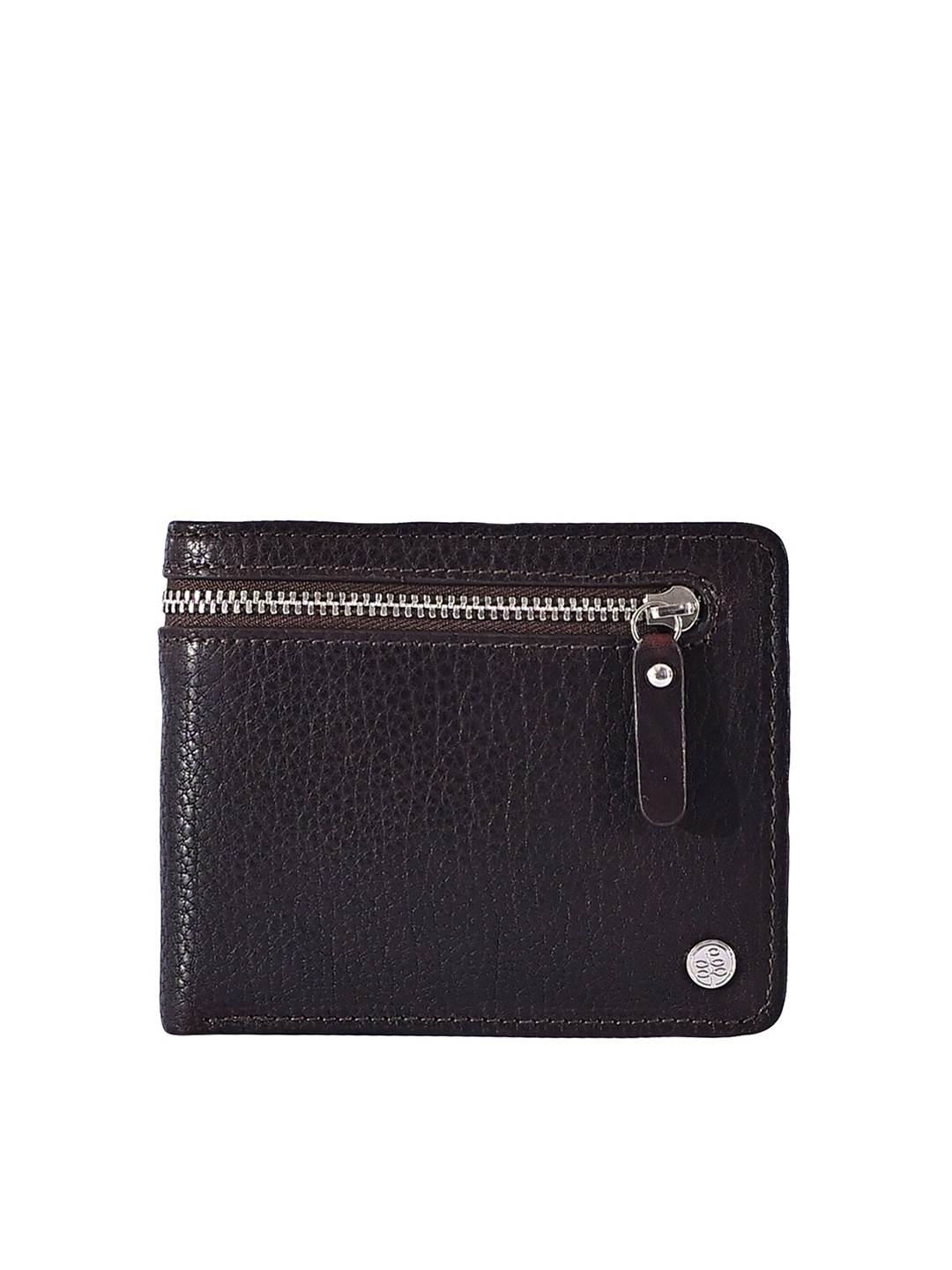 

Eske Men Textured Leather Two Fold Wallet, Coffee brown