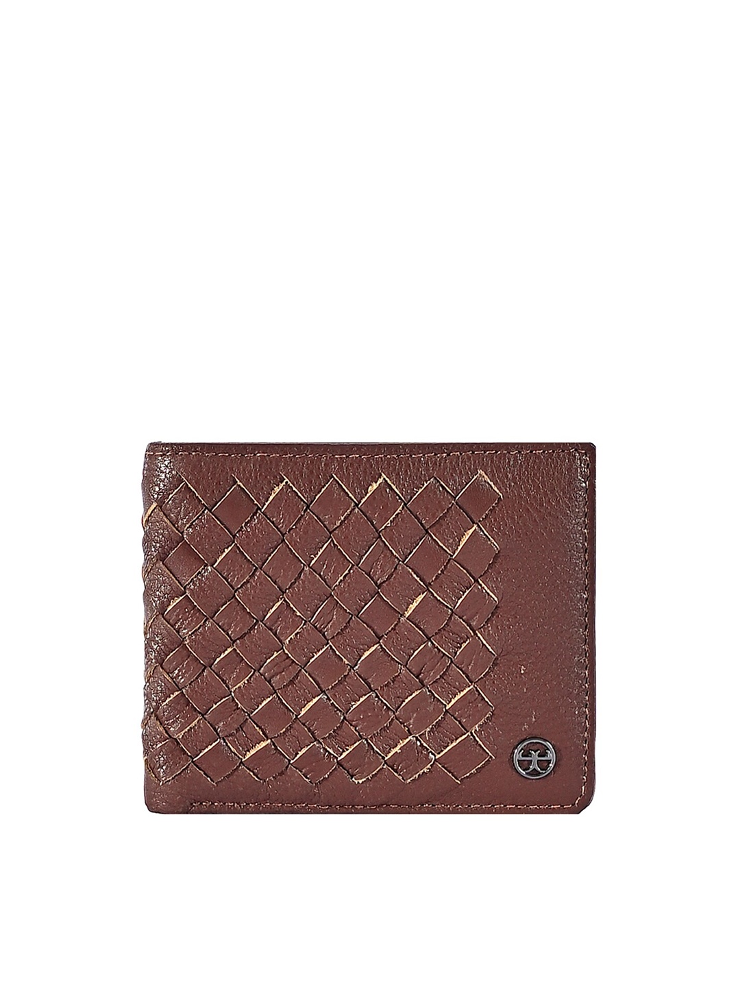 

Eske Men Textured Leather Two Fold Wallet, Brown
