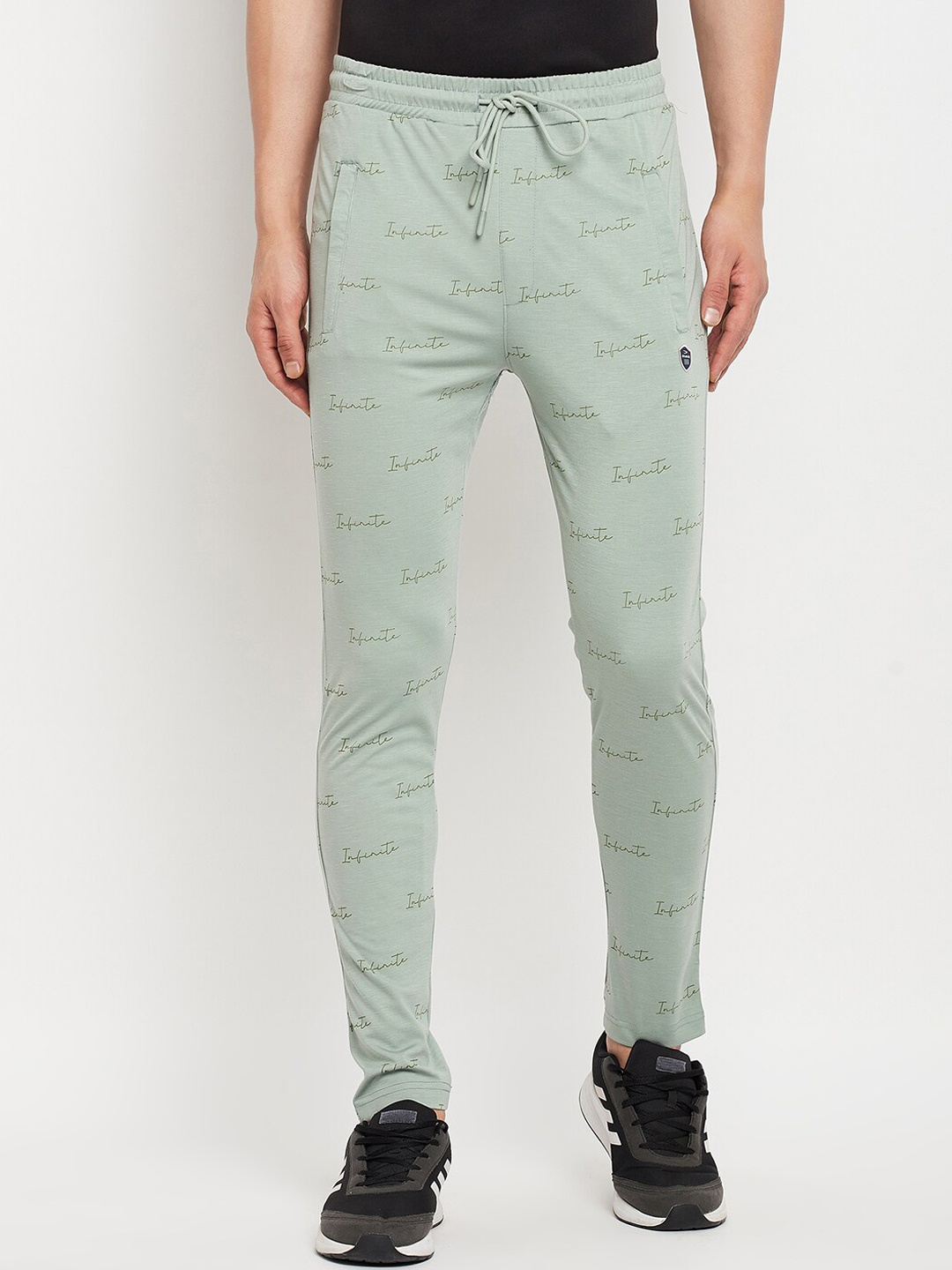 

Duke Men Printed Cotton Track Pants, Sea green