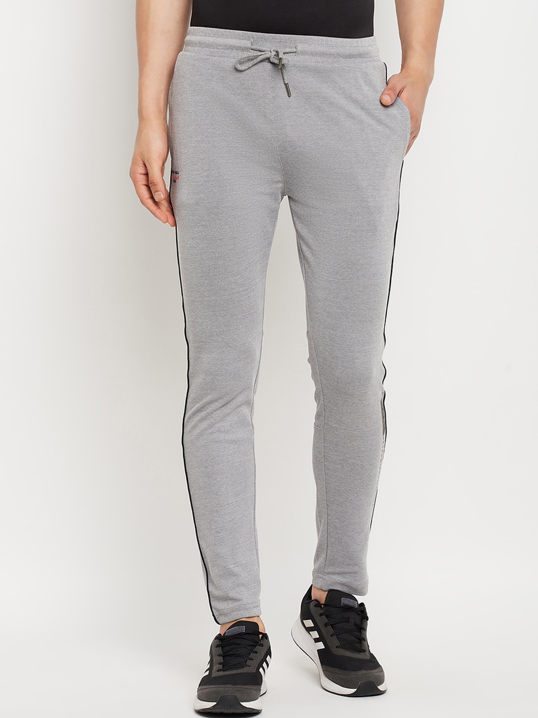 

Duke Men Mid-Rise Cotton Track Pants, Grey
