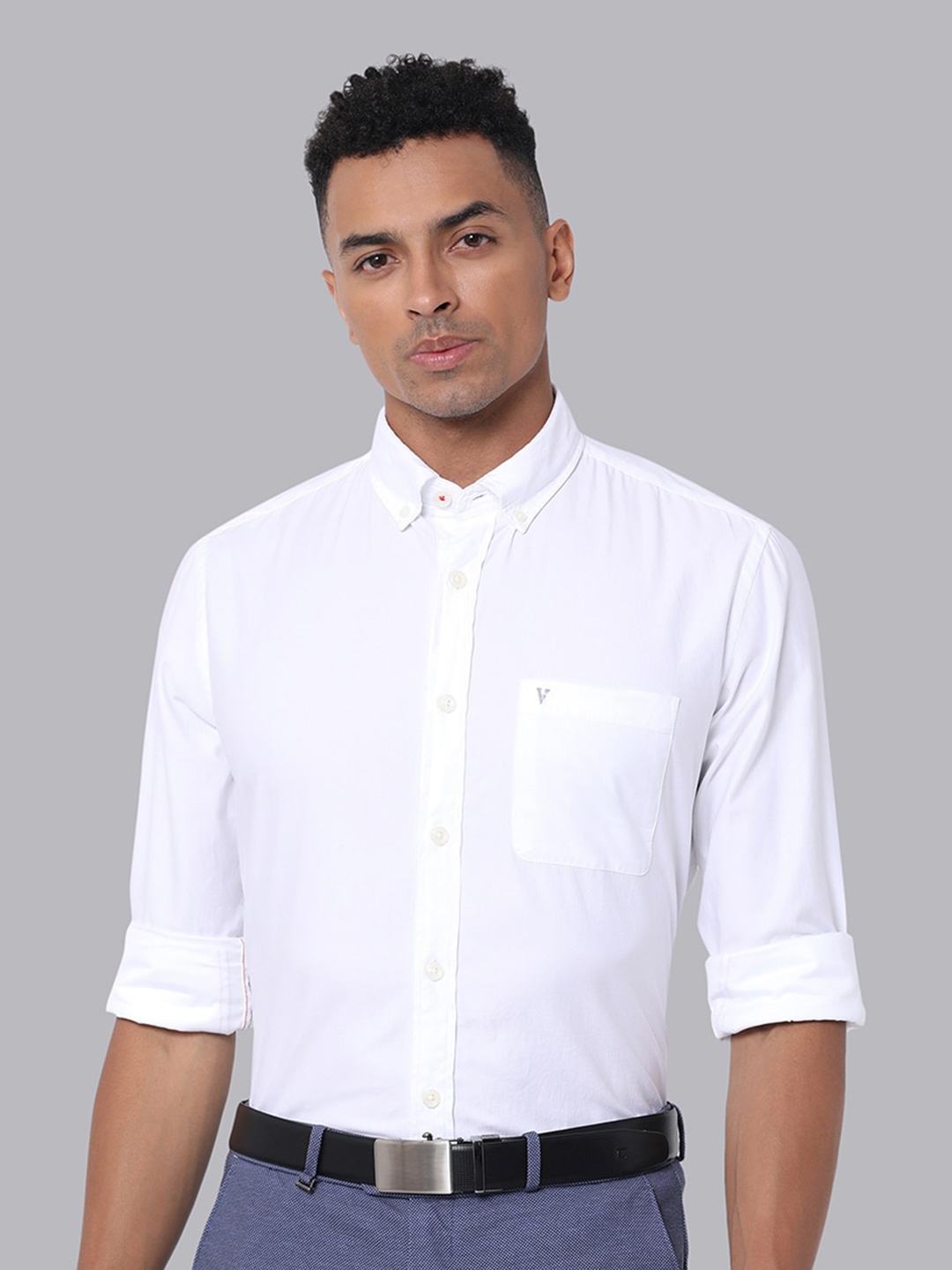 

Van Heusen Sport Slim Fit Button-Down Collar Pure Cotton Formal Shirt, White
