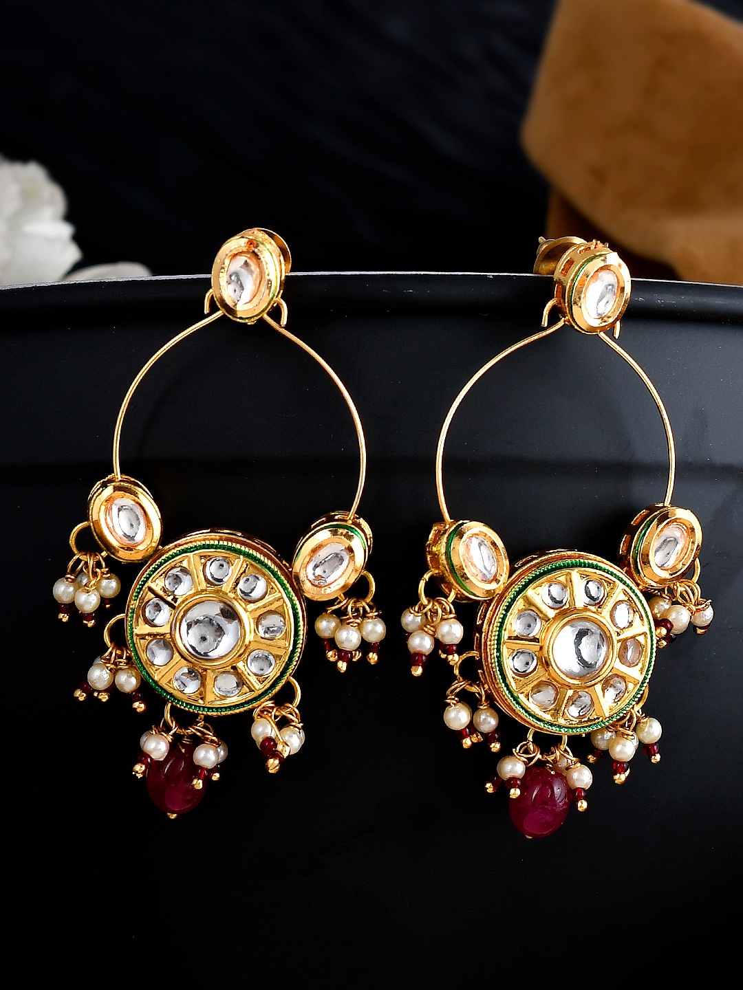 

Shoshaa Contemporary Hoop Earrings, Gold
