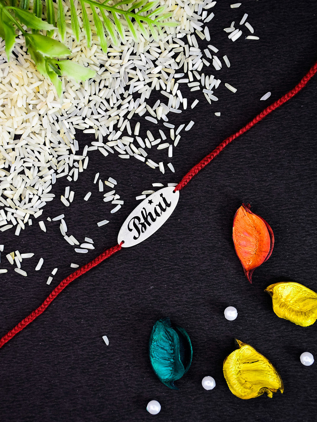 

Arte Jewels Bhai Charm Thread Rakhi, Silver