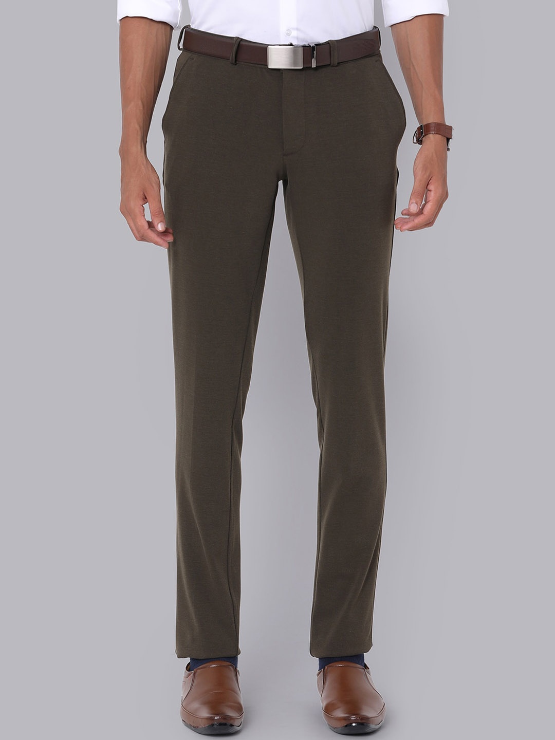 

Van Heusen Sport Men Slim Fit Formal Trousers, Brown