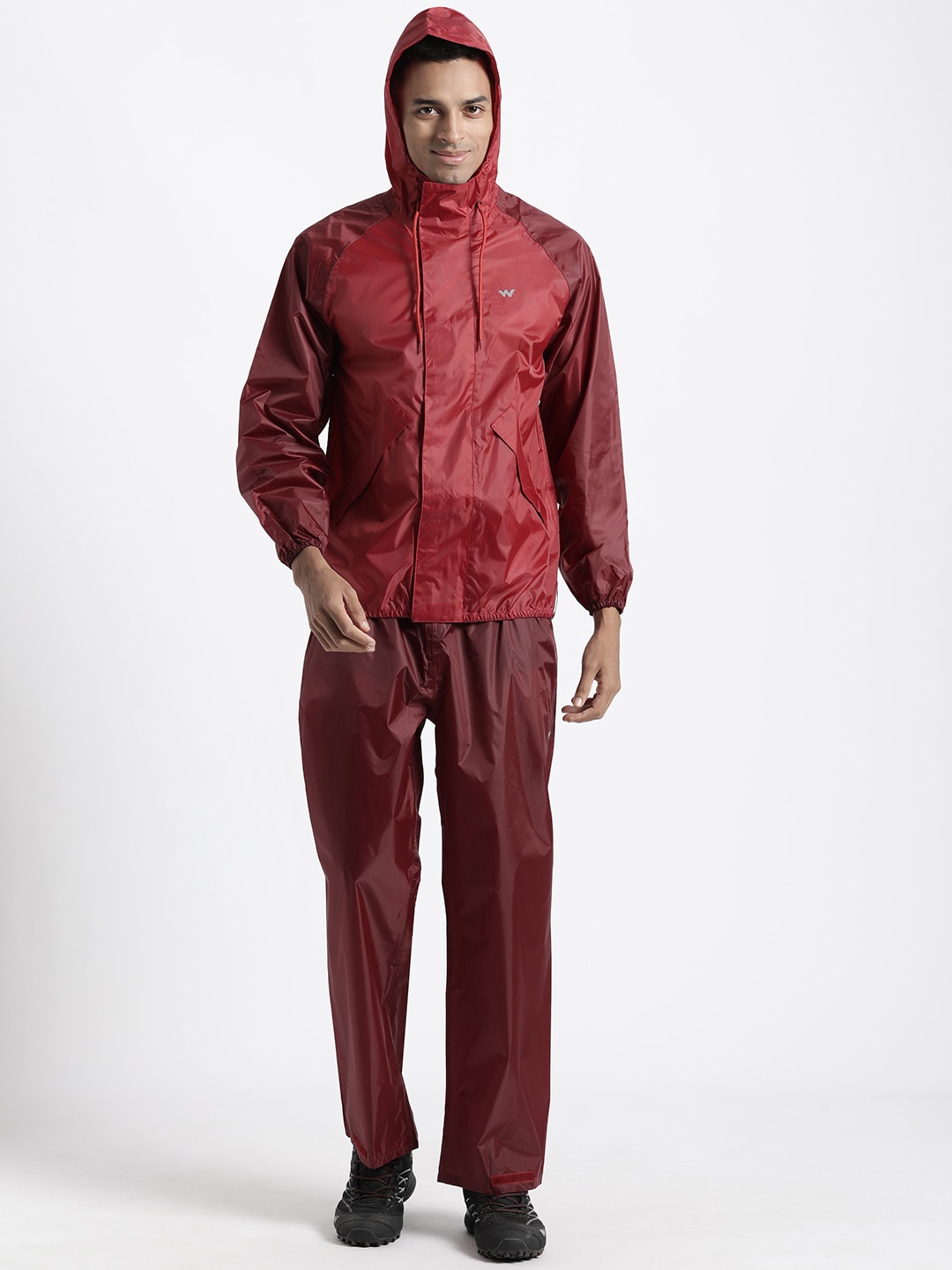

Wildcraft Hypadry Technology Hooded Waterproof Rain Suit, Red