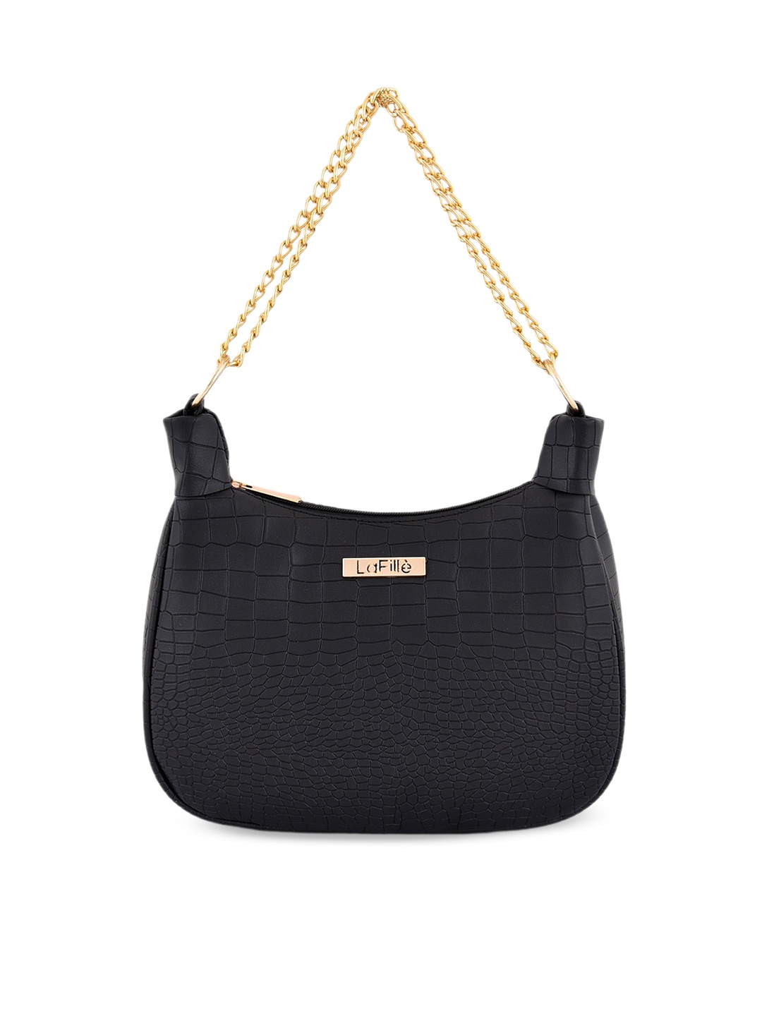 

LaFille Women PU Structured Quilted Shoulder Bag, Black