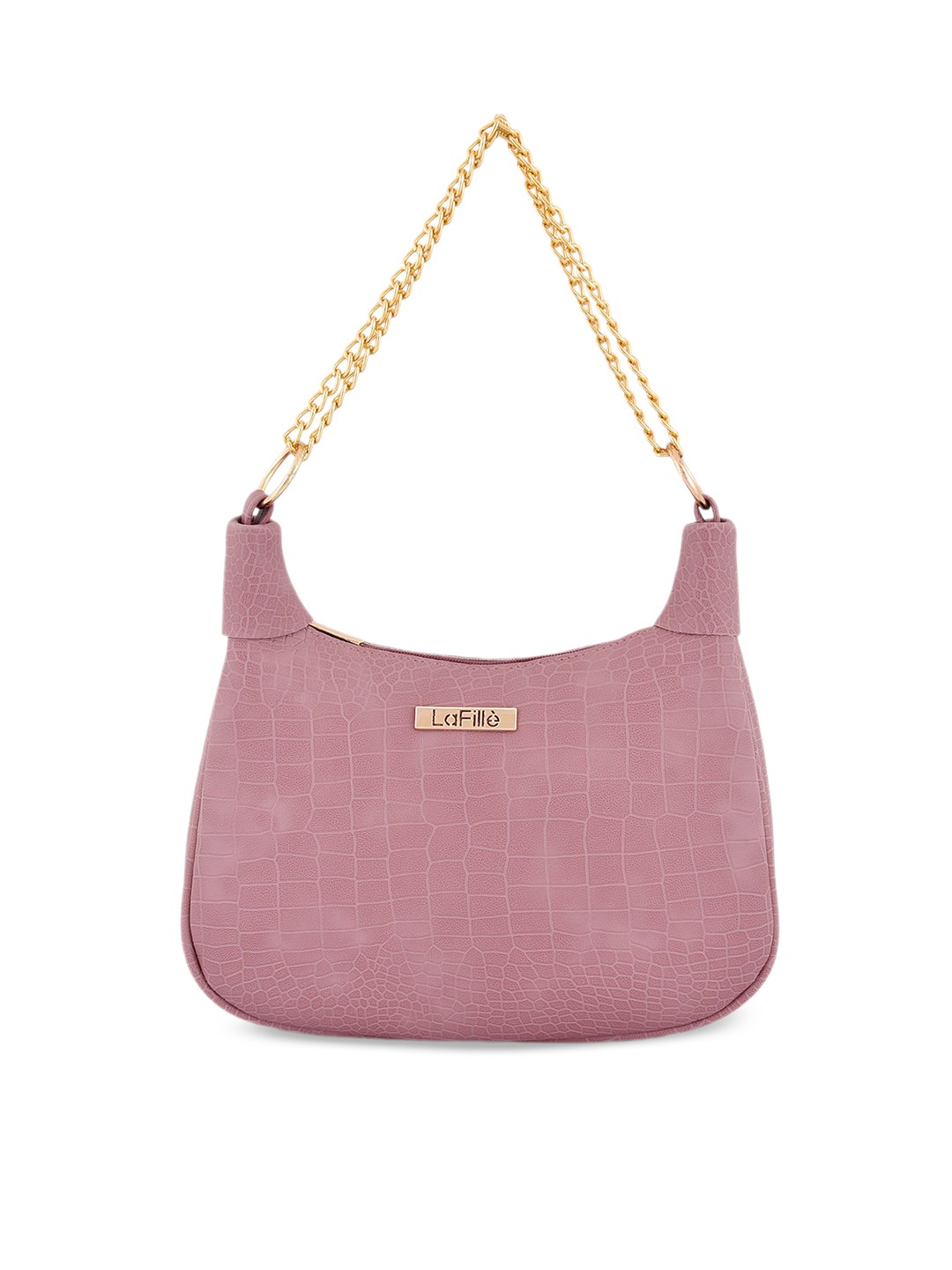 

LaFille Women Textured PU Structured Zip Detail Shoulder Bag, Purple