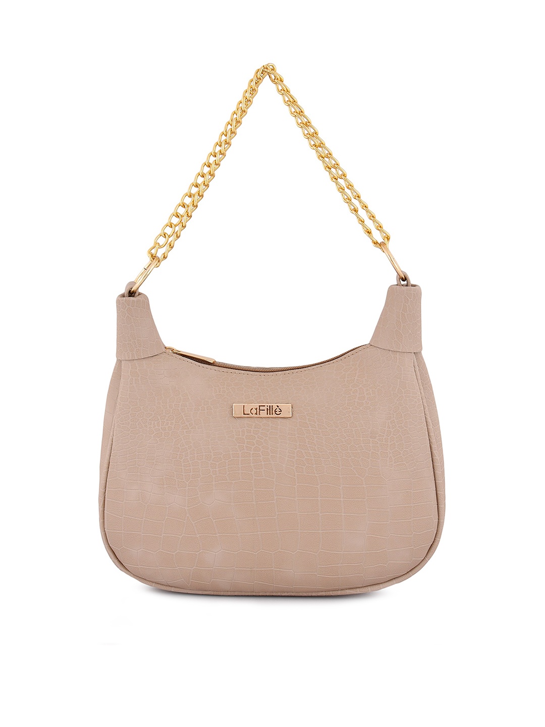 

LaFille Textured Structured Handheld Bag, Beige