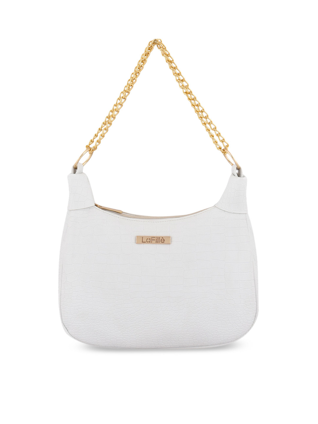 

LaFille Women Textured PU Structured Shoulder Bag, White