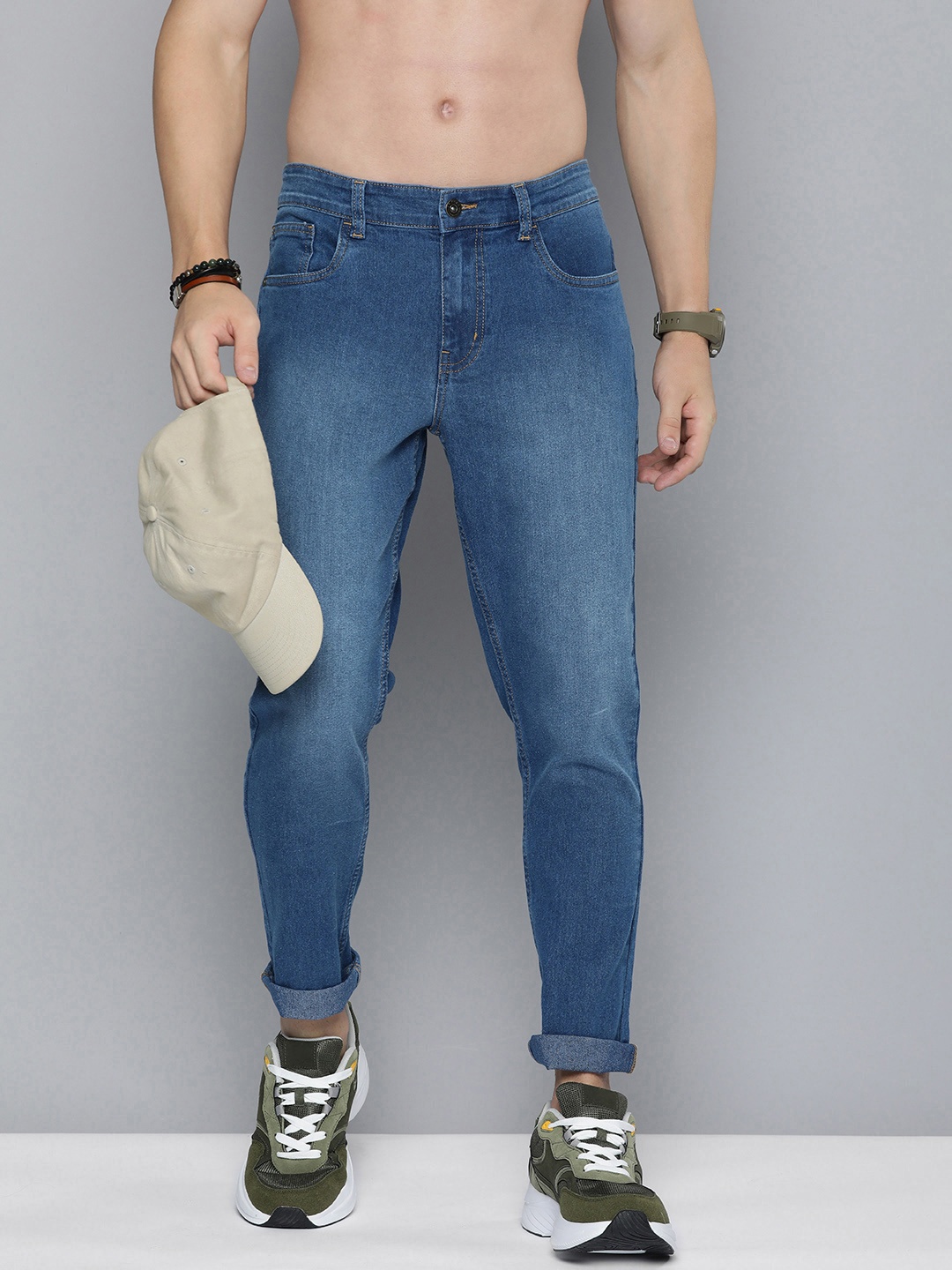 

R Code by The Roadster Life Co Men Erik Tapered Fit Jeans, Blue