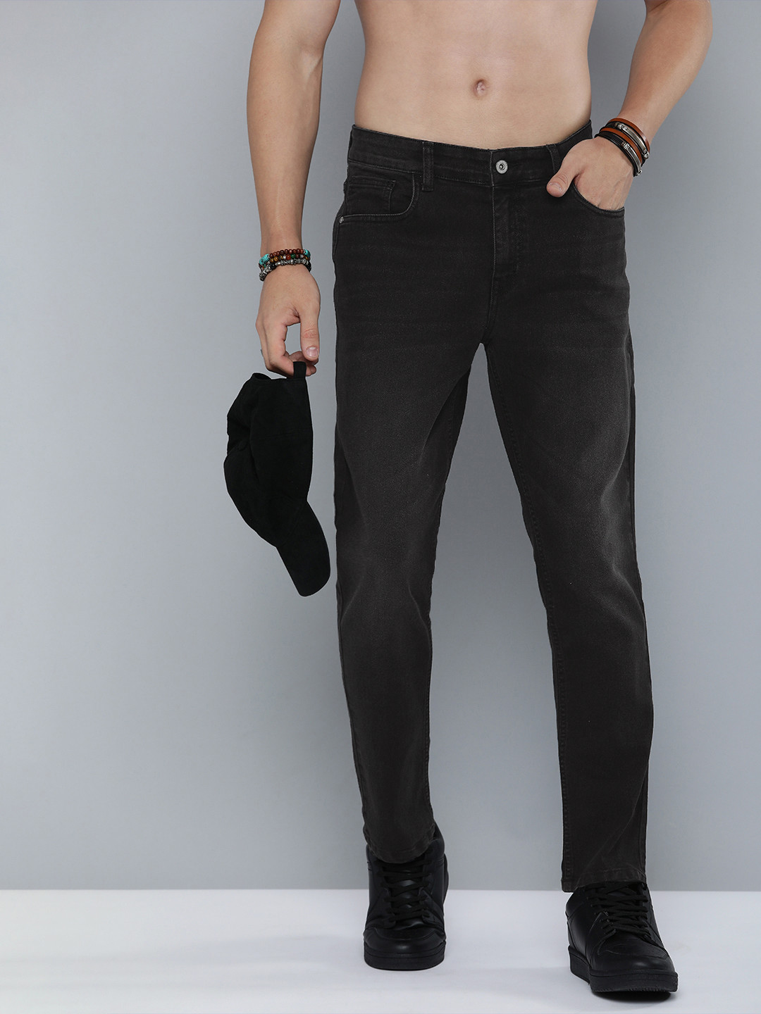 

R Code by The Roadster Life Co Men Micheal Slim Fit Jeans, Black