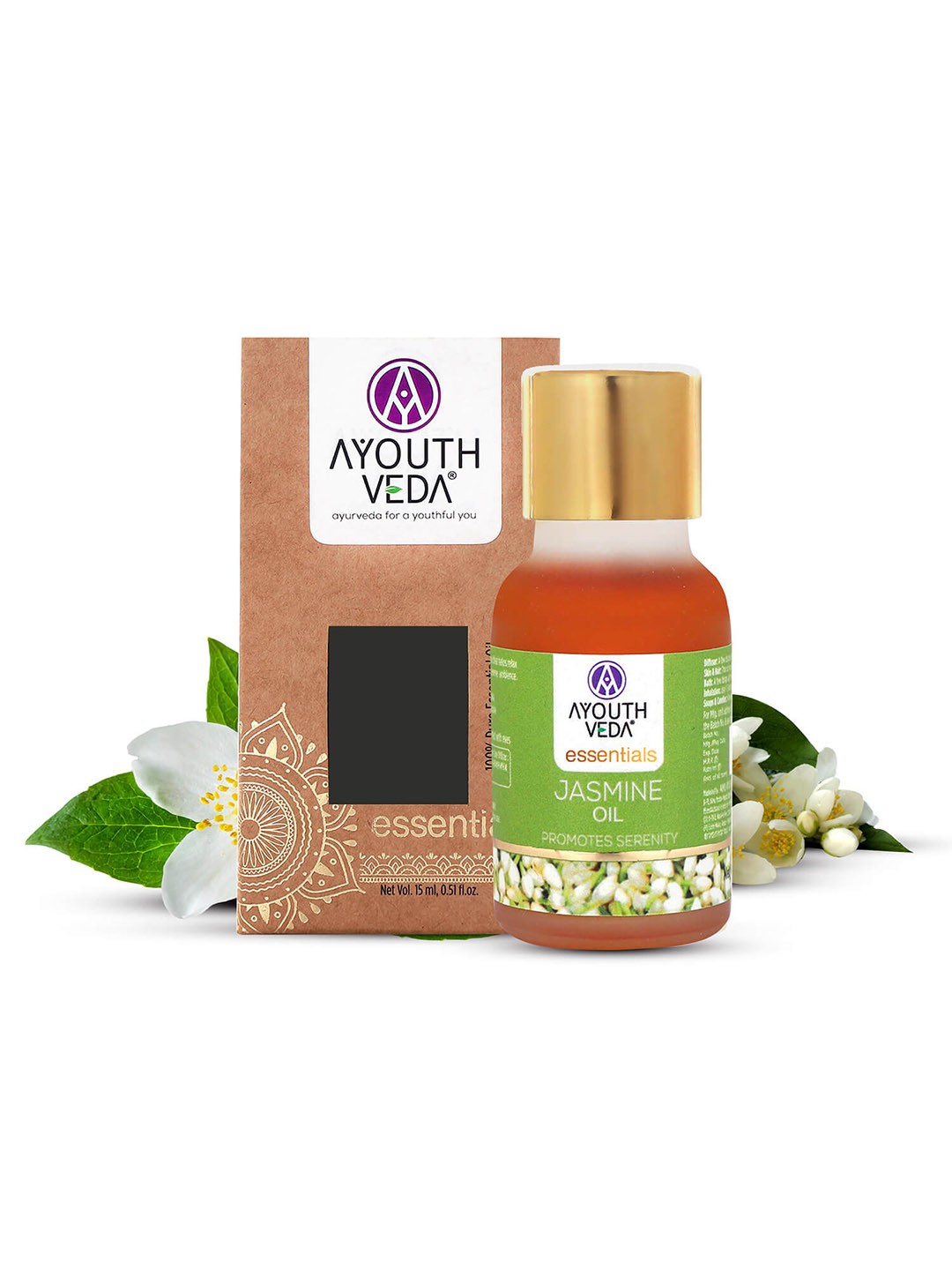 

AYOUTHVEDA 100% Pure & Natural Jasmine Essential Oil For Skin & Hair - 15 ml, Green