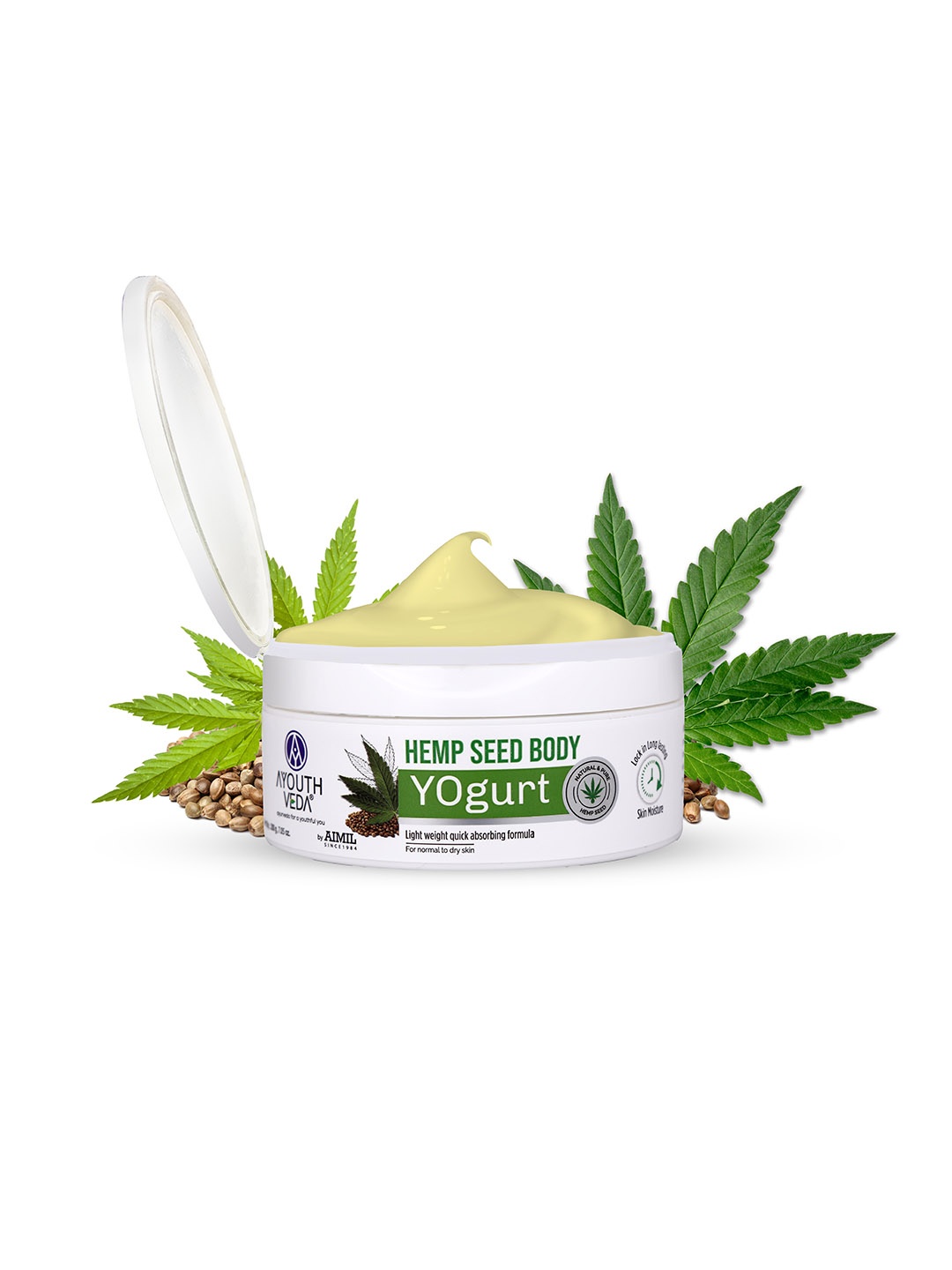 

Ayouthveda Hemp Seed Body Yogurt Light Weighted & Quick Aborbsing Moisturizer, Na