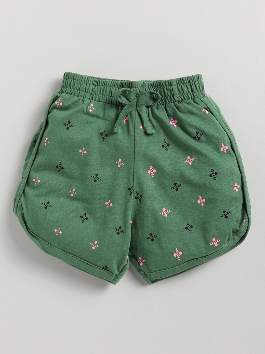 

Redden Girls Conversational Printed Cotton Sports Shorts, Green